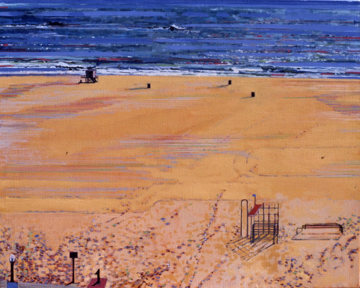 Fra stranden: Santa Monica, 2003 (olie på lærred) af Peter Wilson