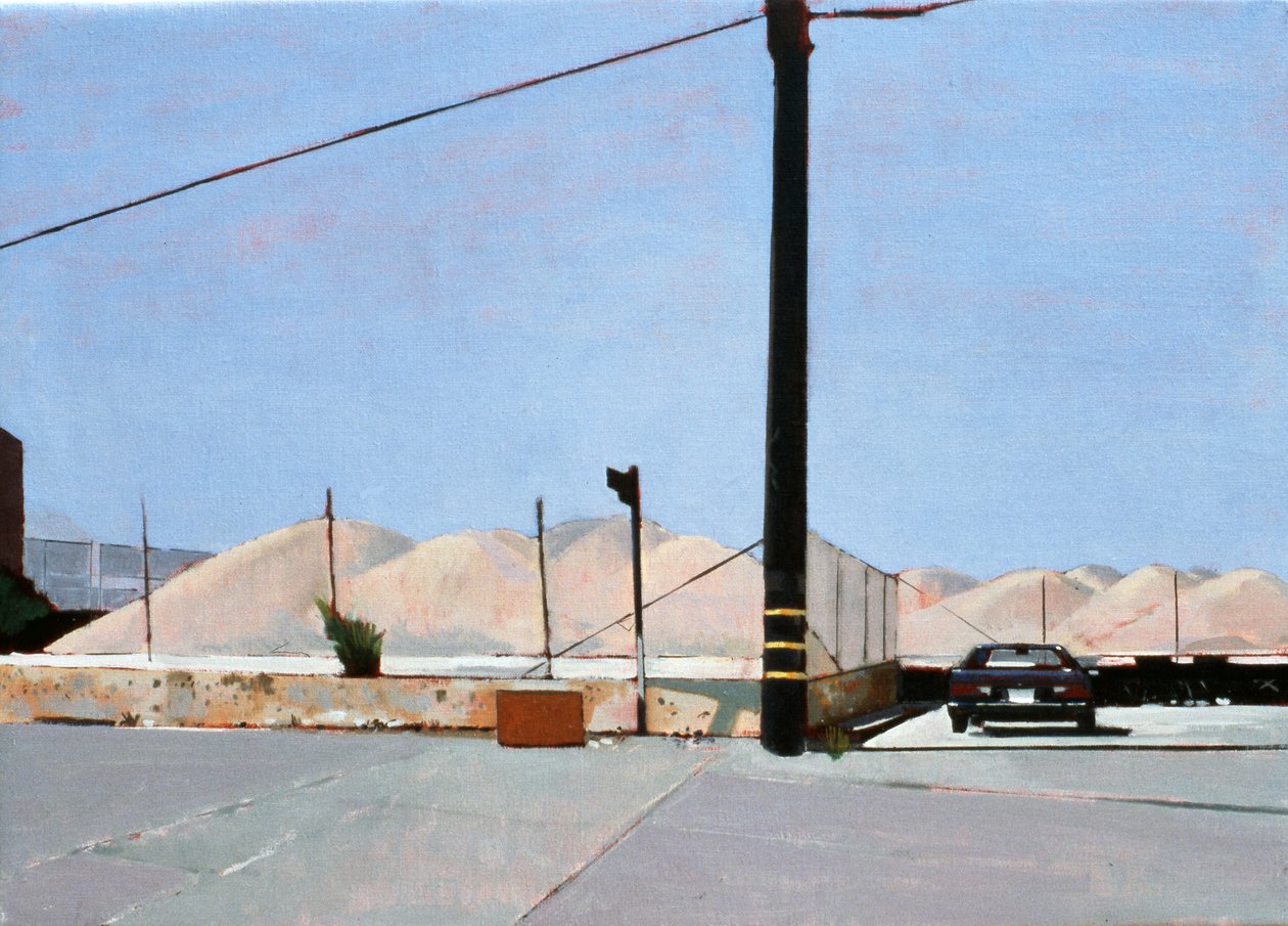 Grusbunker Downtown LA, 2007 (olie på lærred) af Peter Wilson