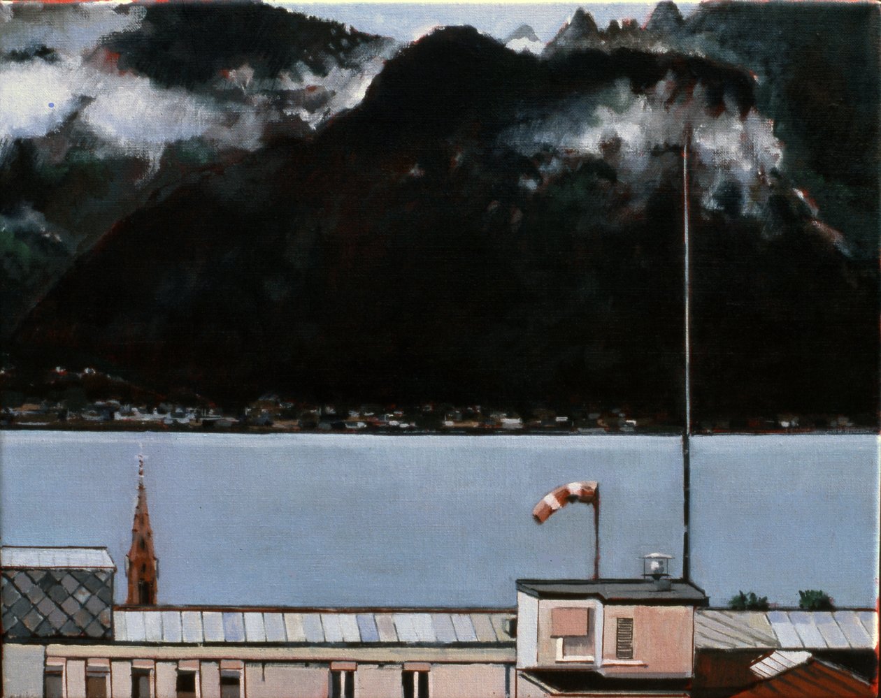 Genèvesøen, 2008 (olie på lærred) af Peter Wilson