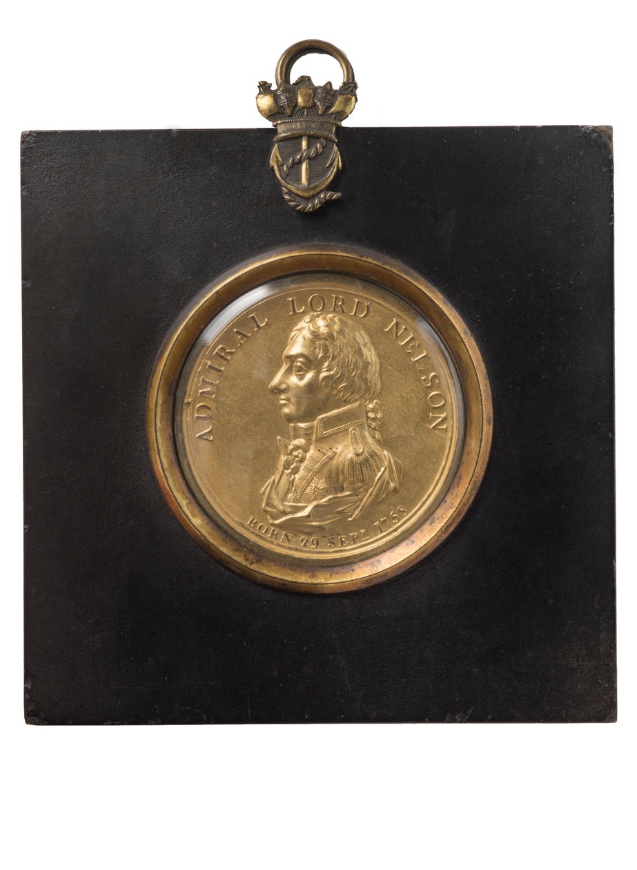 Portrætplade af admiral Lord Nelson, ca. 1805 (forgyldt bronze) af Peter Wyon