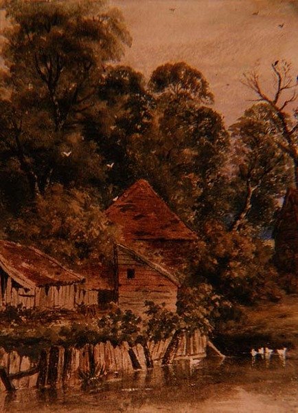 Et gammelt sommerhus af Peter de Wint