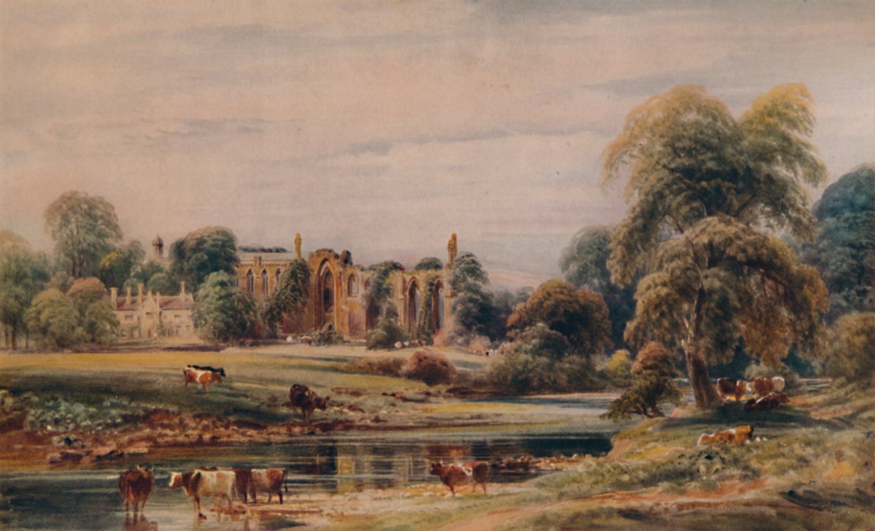Bolton Abbey and Rectory, 1846, 1935 af Peter de Wint