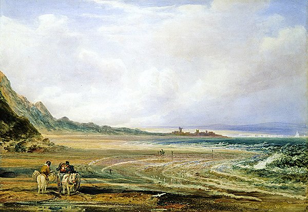 Camber Sands (akvarel på papir) af Peter de Wint