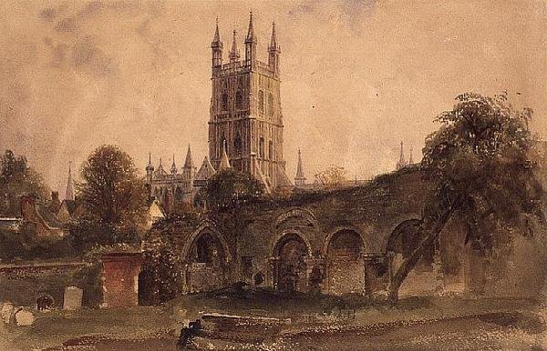 Gloucester Cathedral med ruinerne af St. Catherine