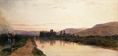 Neath Abbey, Glamorganshire, Evening (akvarel på papir) af Peter de Wint