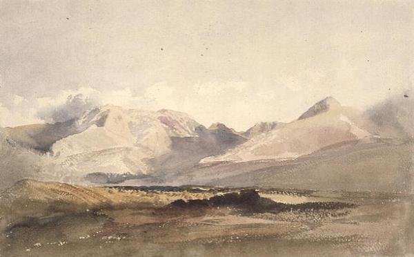 PD.135-1950 Bjergscene, Westmorland (akvarel) af Peter de Wint