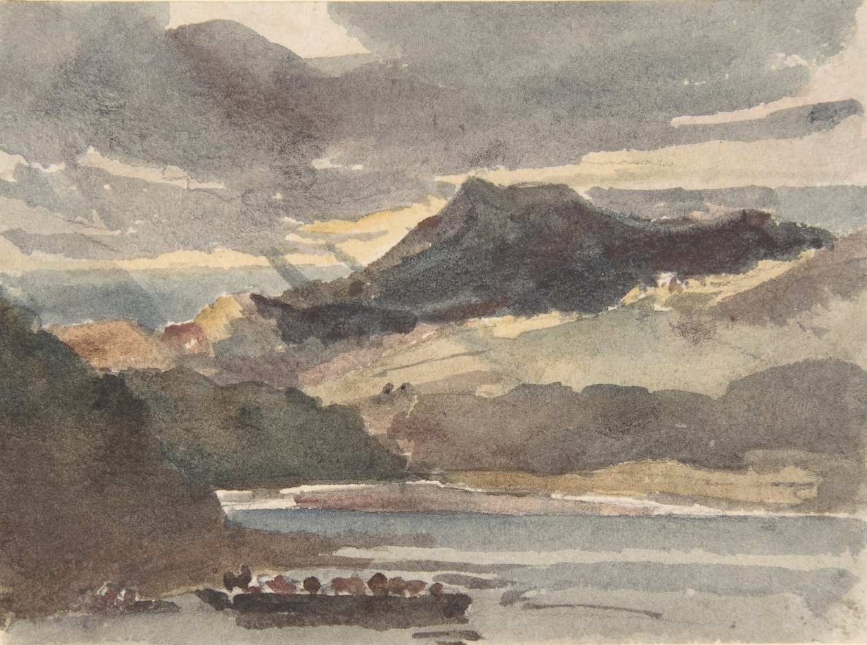 Studie for The Ferry, efter 1829. af Peter de Wint