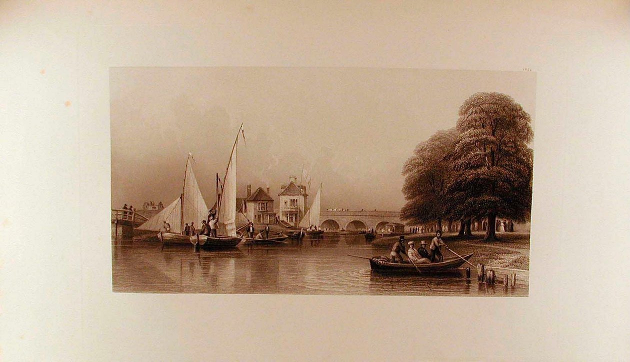 Udsigt over Folly Bridge i året 1827 af Peter de Wint
