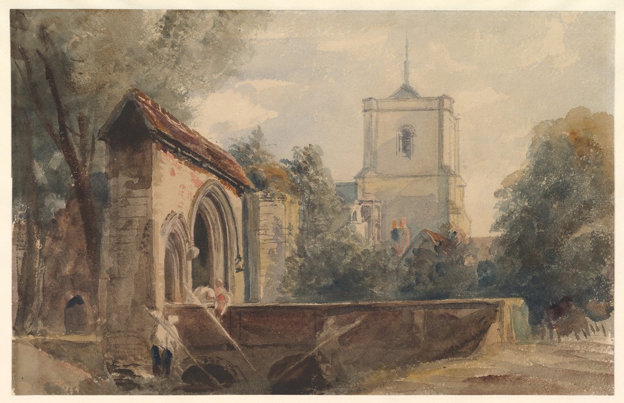 Waltham Abbey, Essex af Peter de Wint