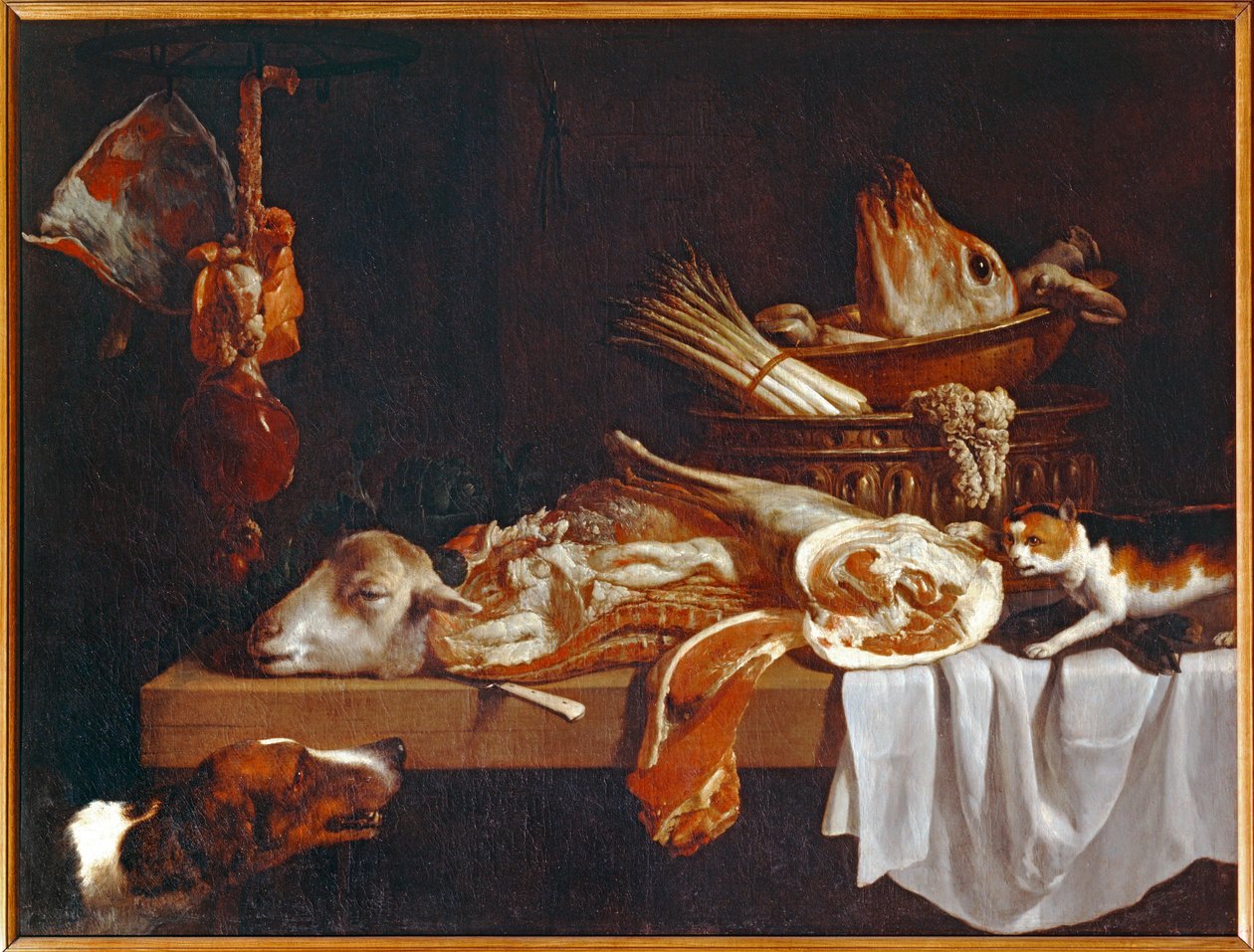 Viande de boucherie avec chien et chat - Slagterkød med hund og kat ... af Peter van Boeckel