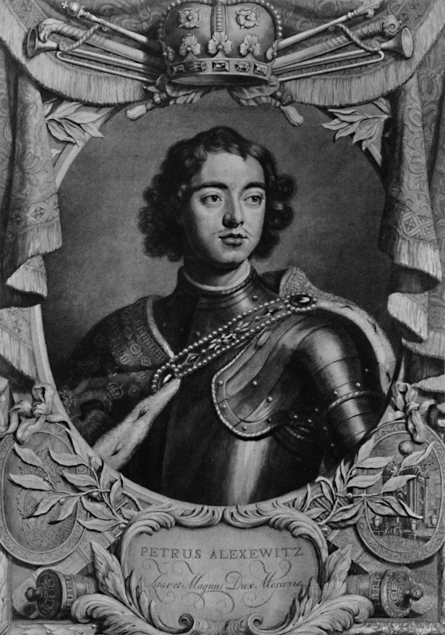 Peter den Store, Ruslands zar, c1698 1894 af Peter van Gunst