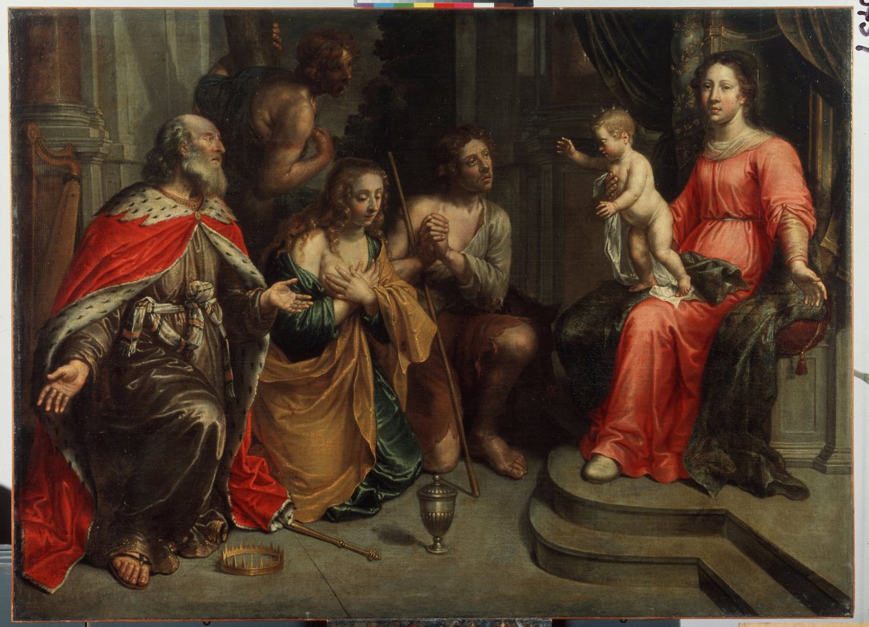 ""Synderne før Jomfruen"" (Synderne før Jomfruen) Maleri af Peeter (Peter) van Lint (1609-1690) 1600-tallets statslige friluftsmuseum Palace Gatchina, Sankt Petersborg af Peter van Lint