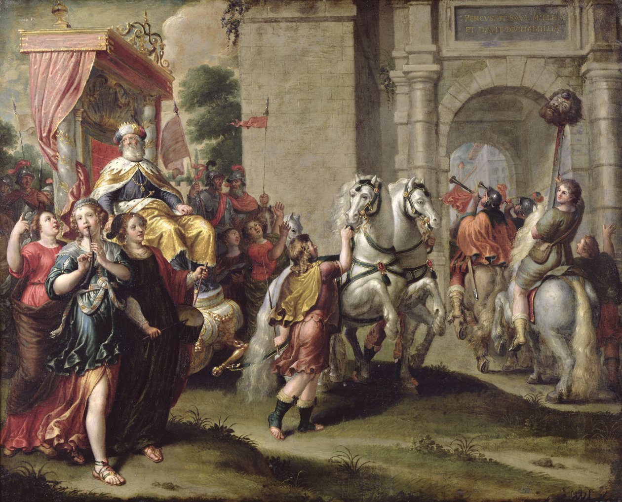 Davids triumf, ca. 1690 af Peter van Lint