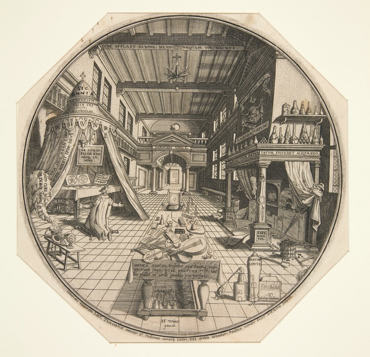 Heinrich Khunrath, alkymist fra Leipzig, i sit bibliotek af Peter van der Doort