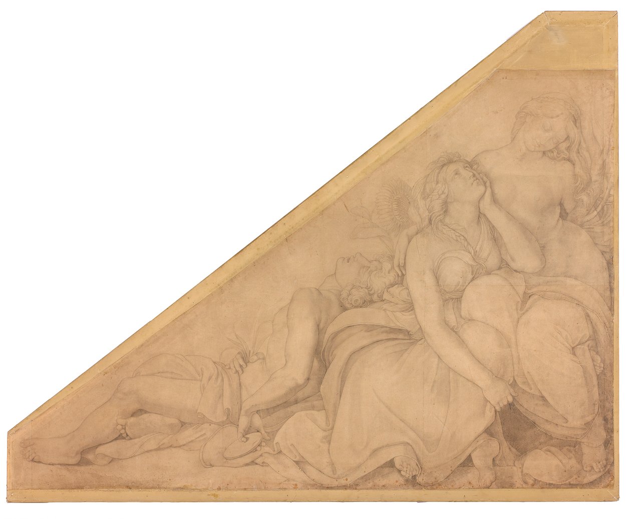 Hyakinthos, Klythia, Leukothoe, in Blumen verwandelt af Peter von Cornelius