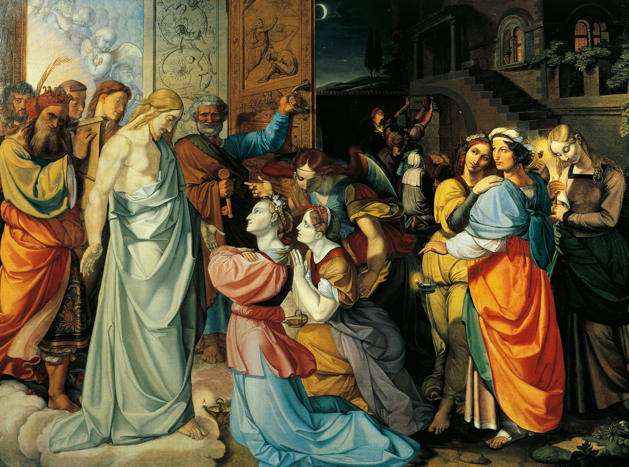 De kloge og tåbelige jomfruer af Peter von Cornelius