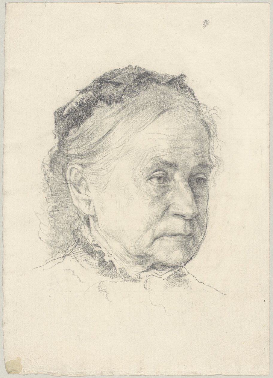 Portræt af kunstnerens mor af Peter von Halm