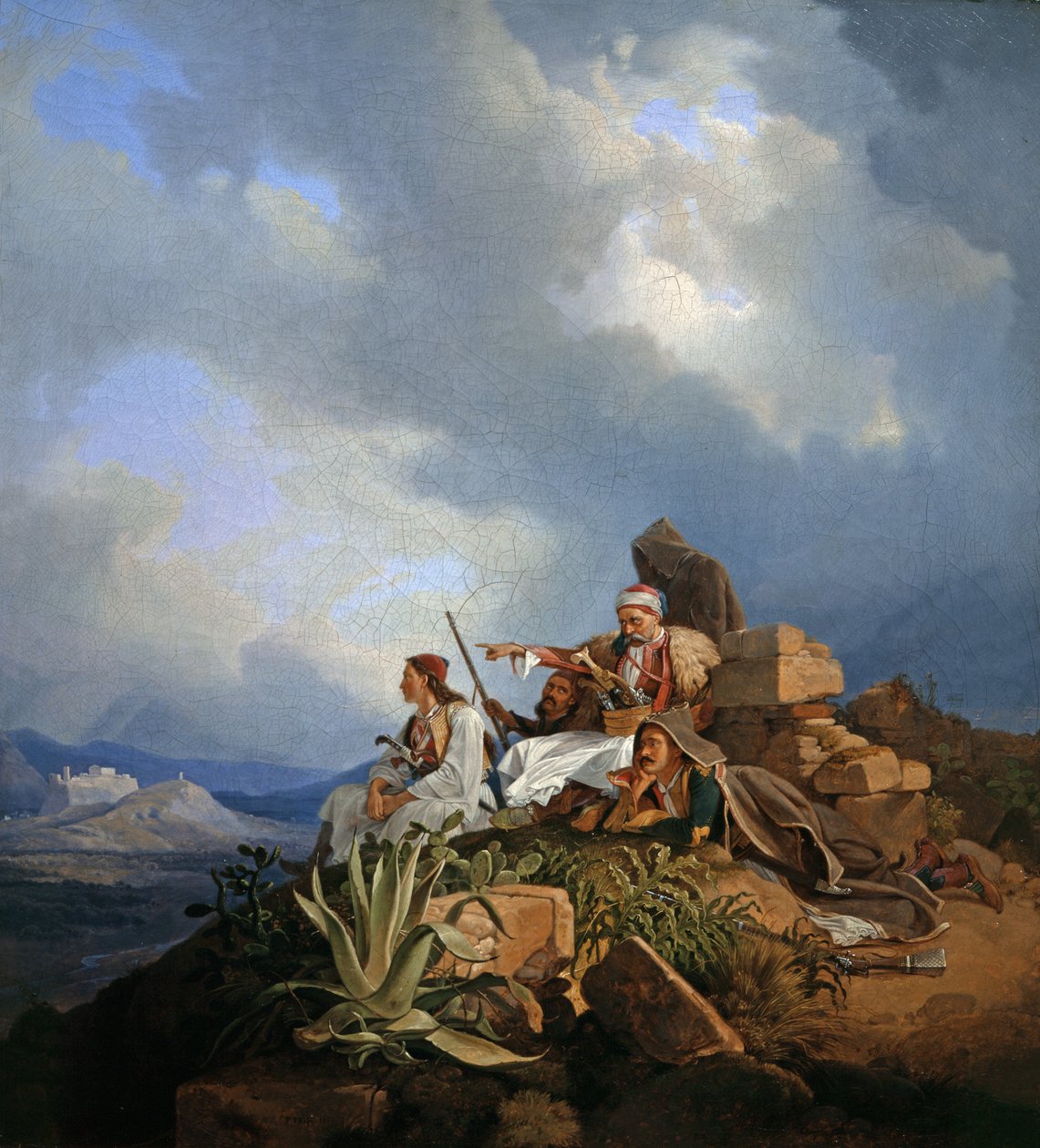 Armatoles nær Athen, 1829 af Peter von Hess