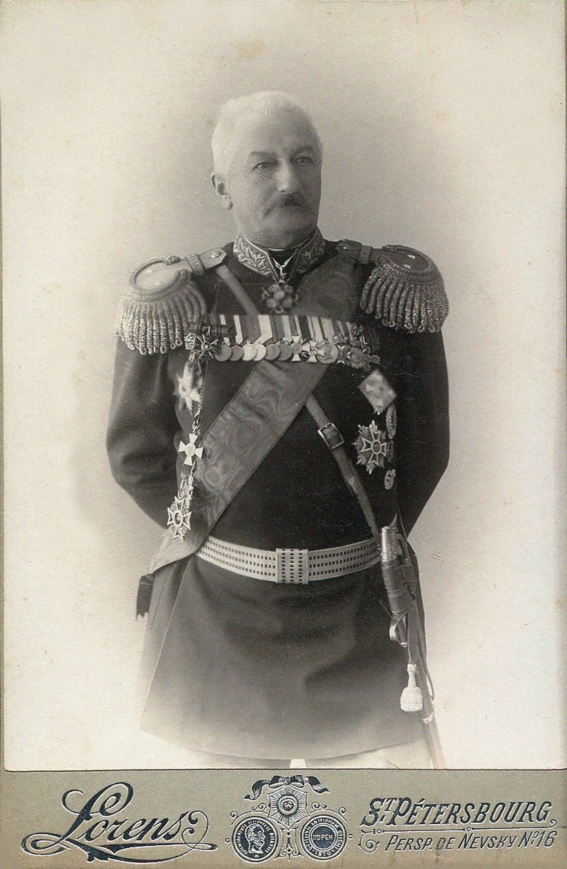 General Konstantin Pavlovich Prezhbiano 1840-1905, 1898. af Petersburg . Photo studio Alfred Lorens