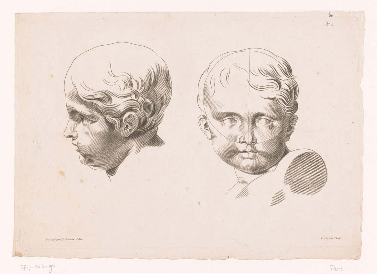 To børnehoveder Principper for at tegne fra naturen, del fem (serietitel) Vème Cahier De Principes Dessiné d