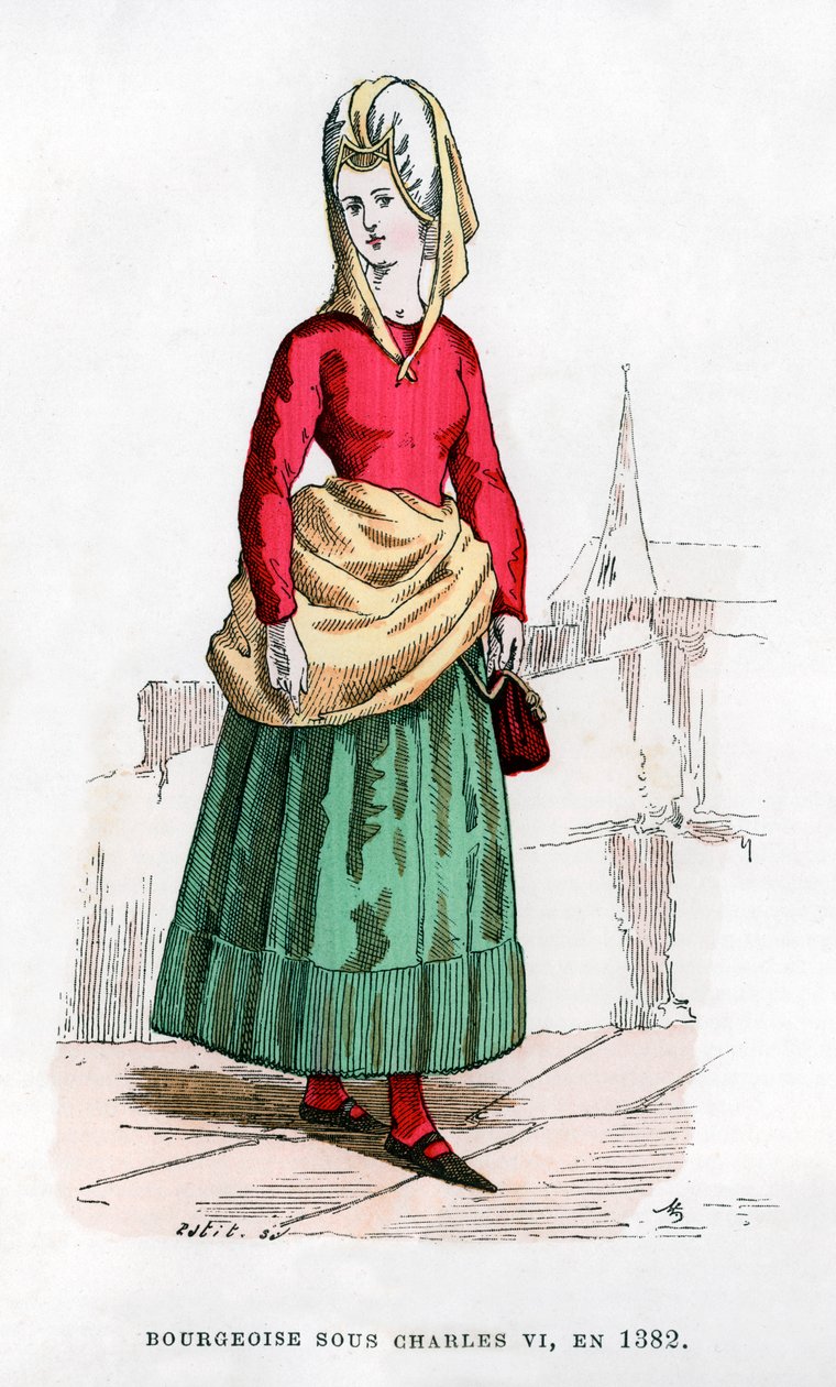 Borgerlig i kostume af Charles VI af Frankrigs tid, 1382 1882-1884. af Petit