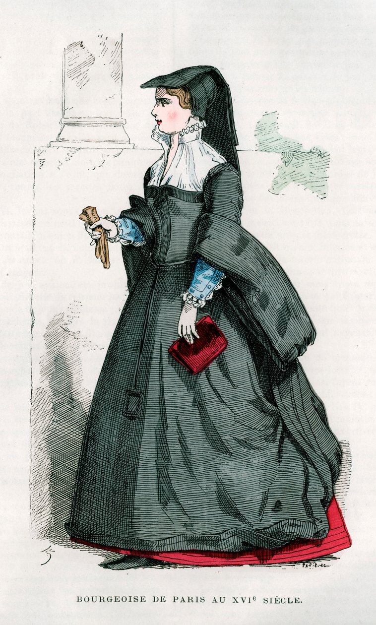 Bourgeoise of Paris, 1500-tallet 1882-1884 af Petit
