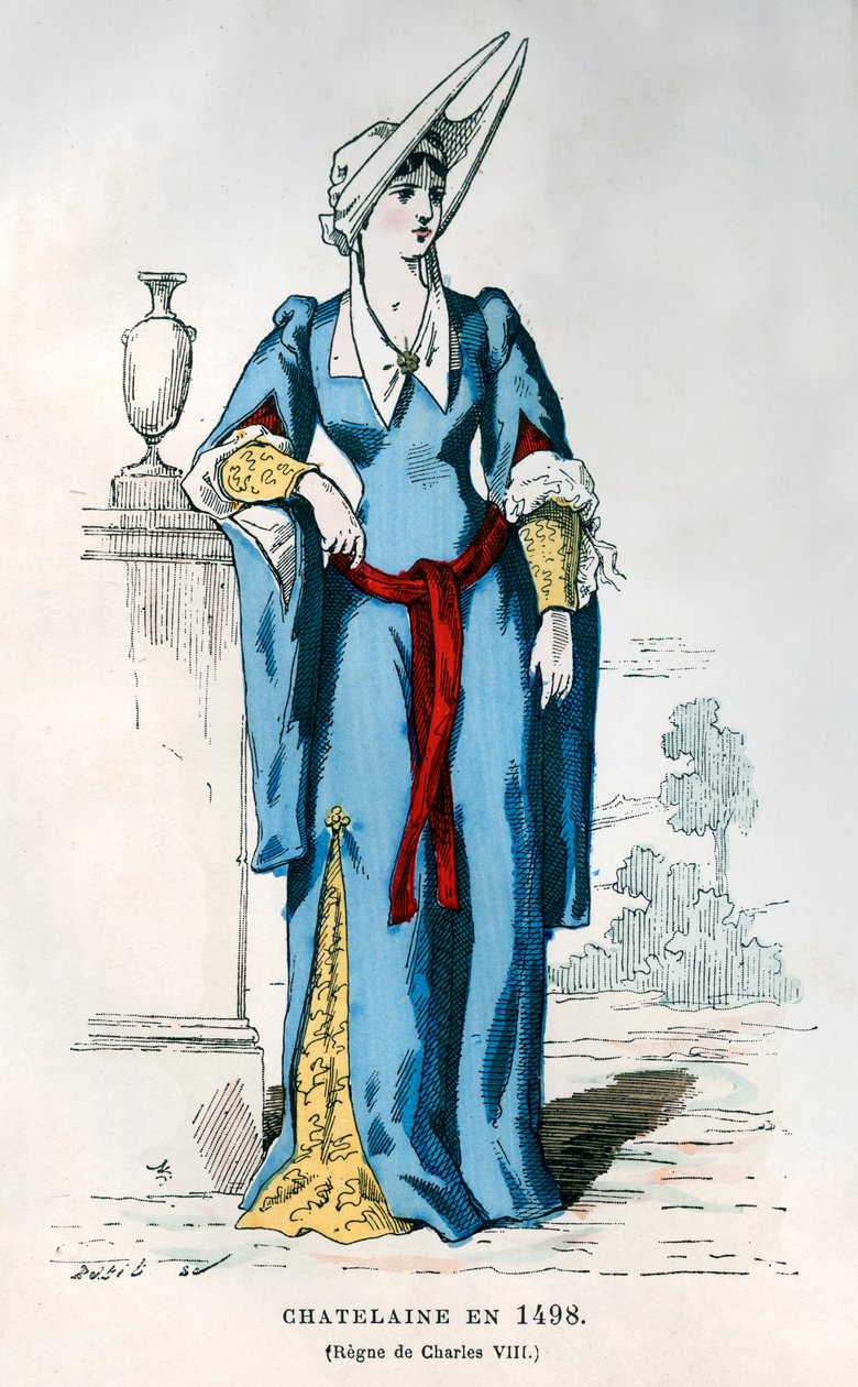 Dame på herregården på Charles VIII af Frankrigs tid, 1498 1882-1884. af Petit