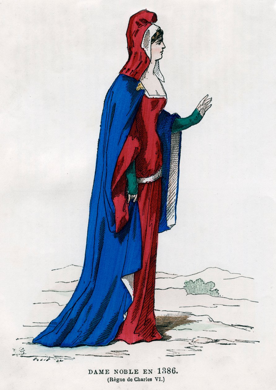 Adelskvinde fra Charles VI af Frankrigs tid, 1386 1882-1884 af Petit