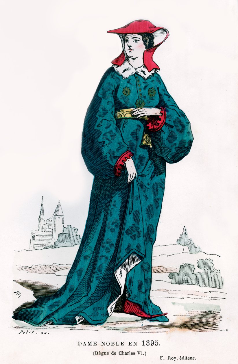 Adelskvinde fra Charles VI af Frankrigs tid, 1395 1882-1884 af Petit