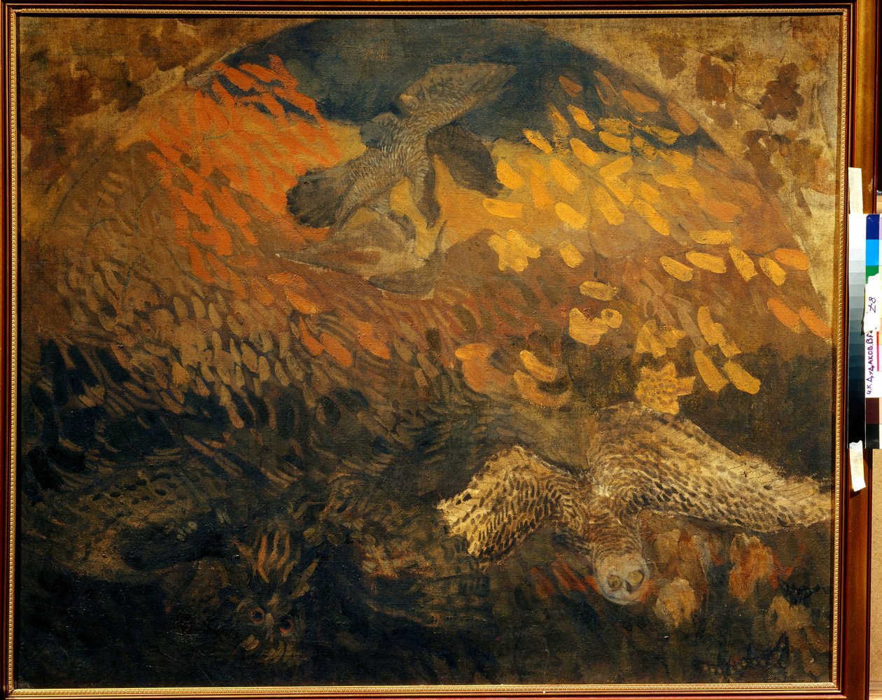 ""La nuit"" (Natten) Peinture de Pyotr Savvich Utkin (1877-1934) Tempera på lærred 1904 Dim 103x124 cm Privat samling af Petr Savvic Utkin