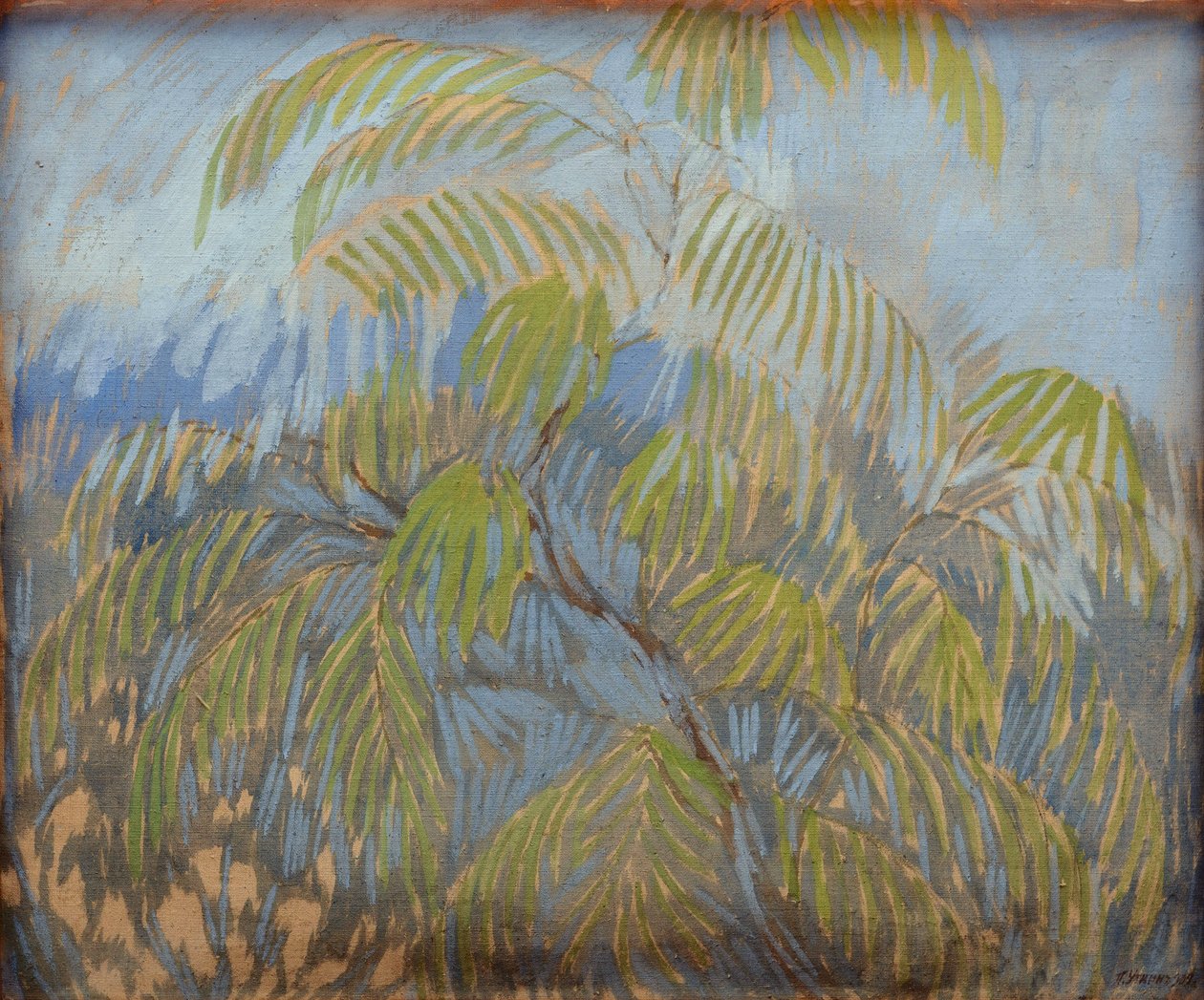 Mimosa par Utkin, Pyotr Savvich (1877-1934). Olie på lærred af Petr Savvic Utkin