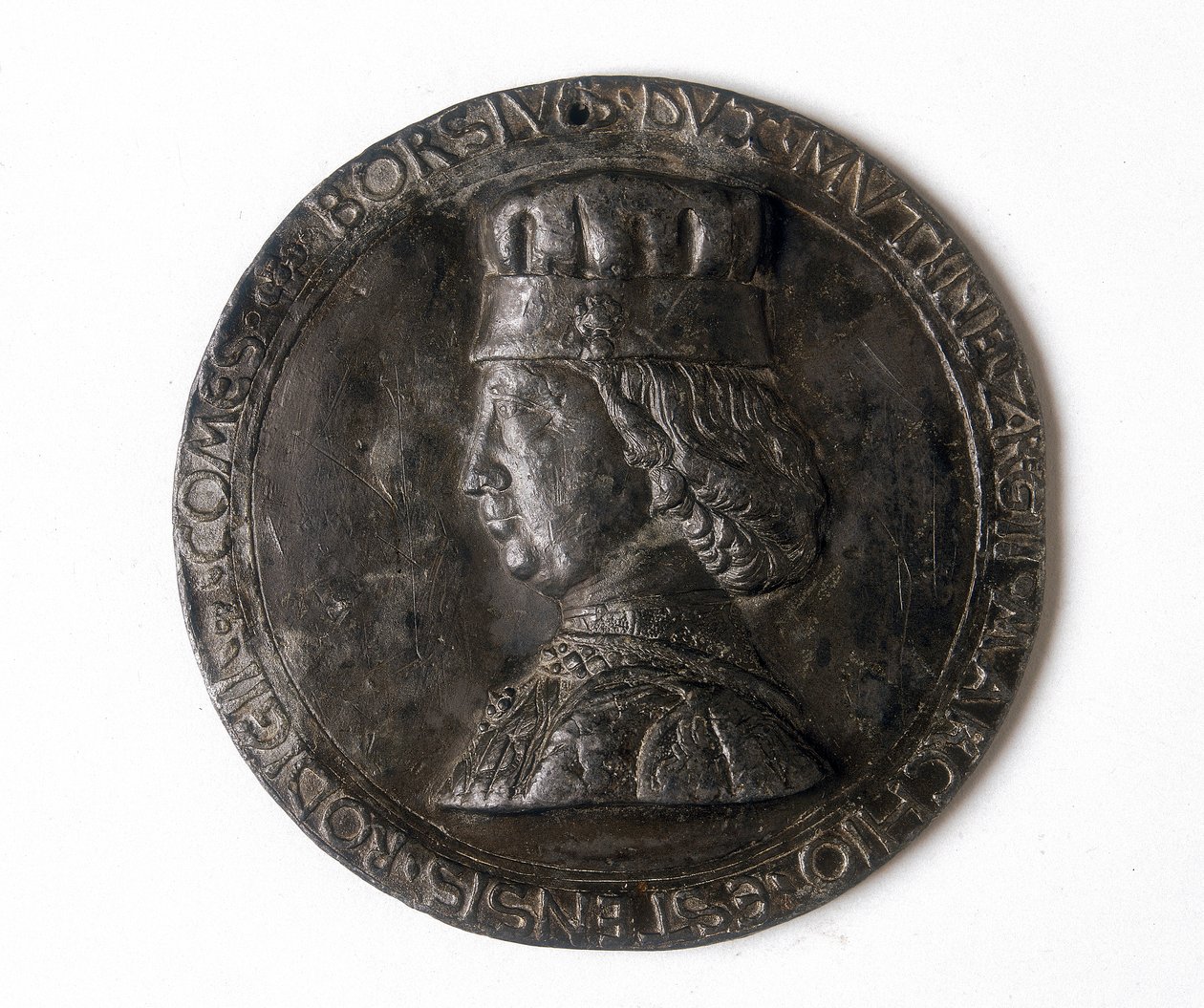 Medalje, der forestiller Borso d