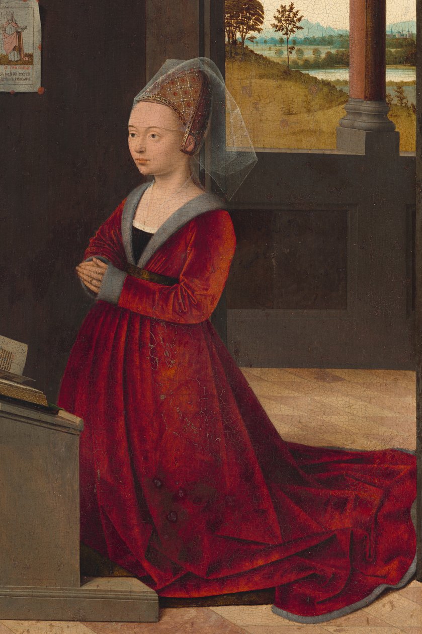 Knælende donor (detalje) af Petrus Christus