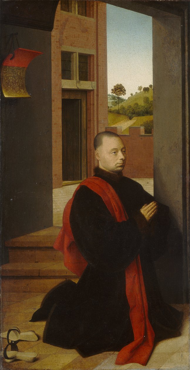 Portræt af en mandlig donor, ca. 1455 af Petrus Christus