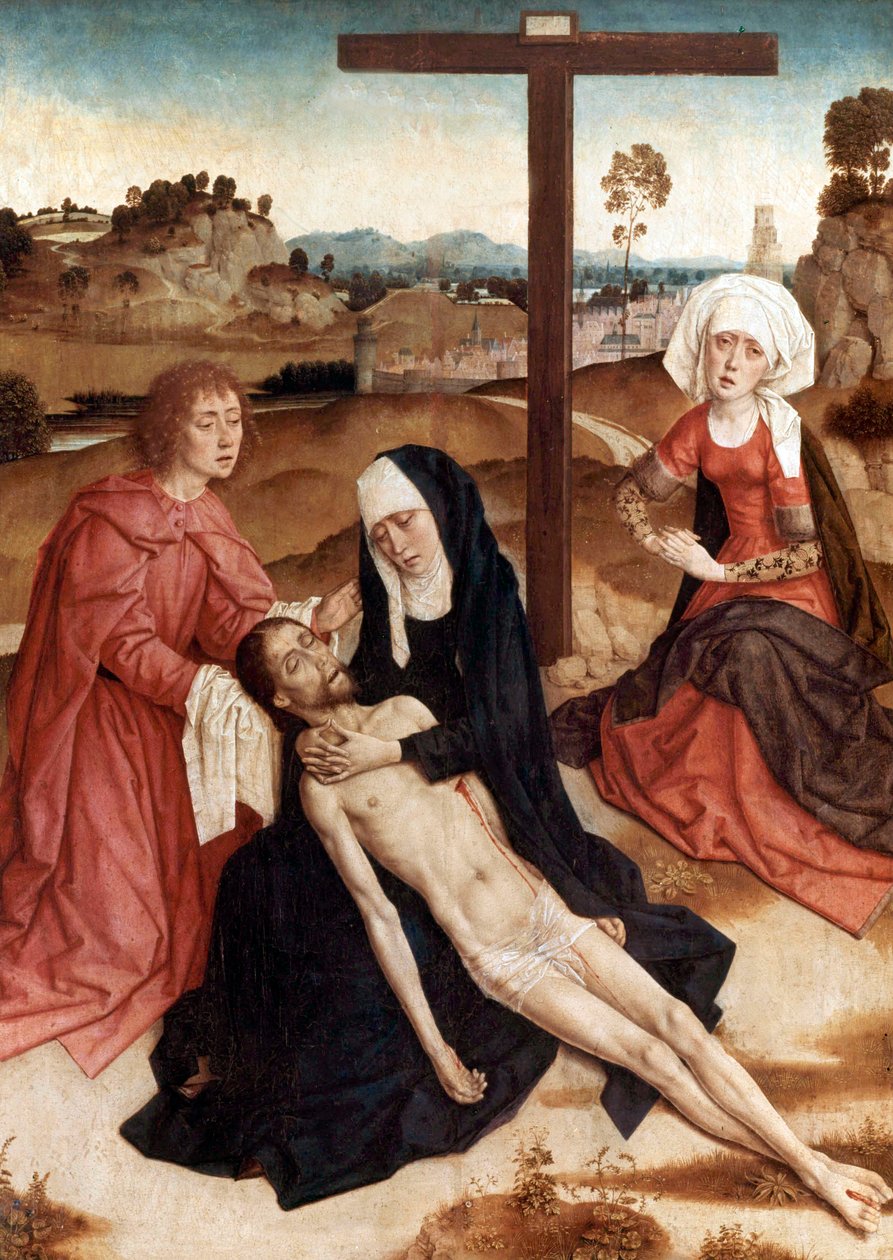 Lamentation Over The Dead Christ, ca. 1444 (olie på panel) af Petrus Christus