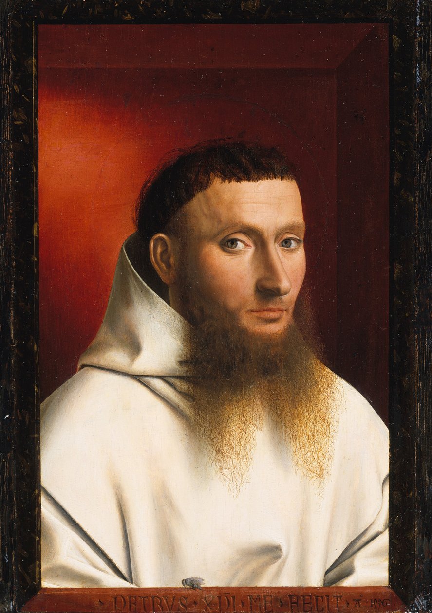 Portræt af en karteuser af Petrus Christus