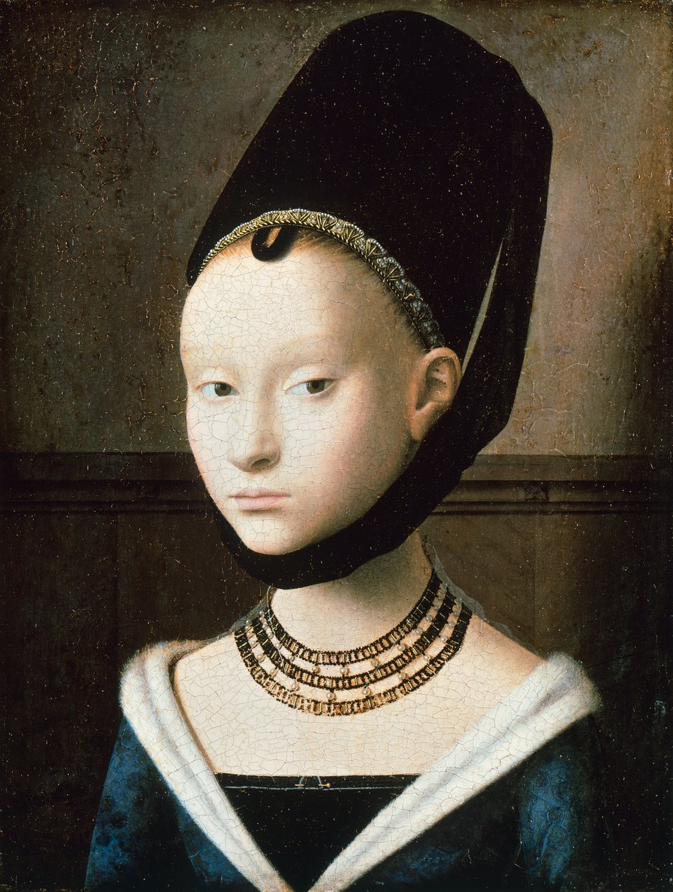 Portræt af ung pige af Petrus Christus