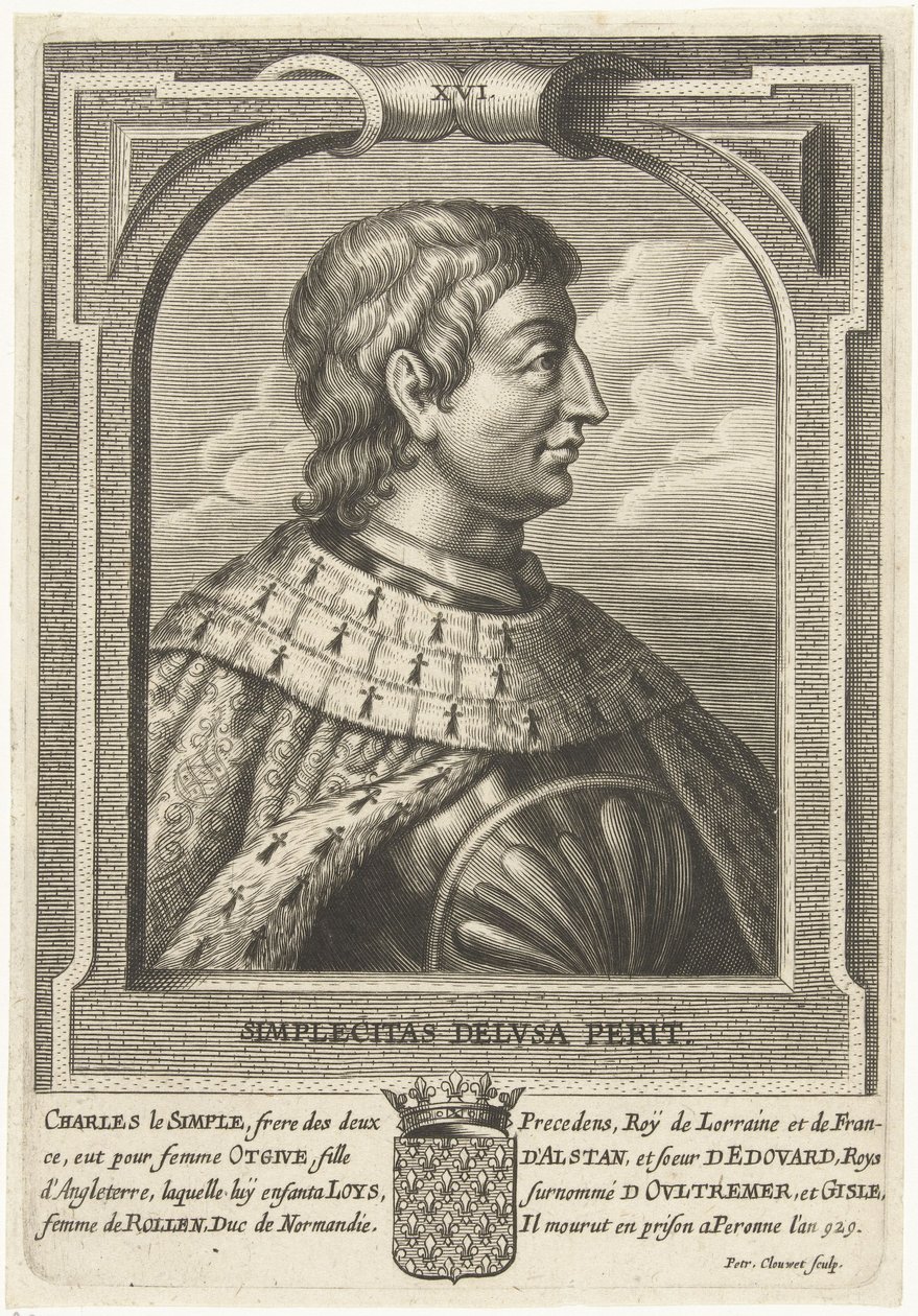 Charles III af Frankrig (879-929) af Petrus Clouwet