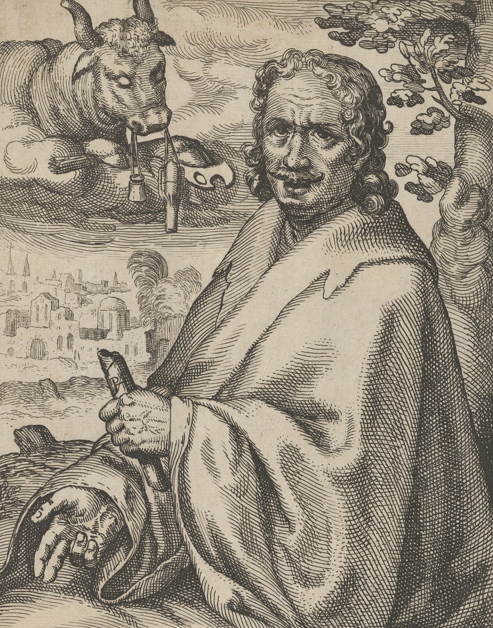 Luke, fra De fire evangelister, 1610-20. af Petrus Feddes