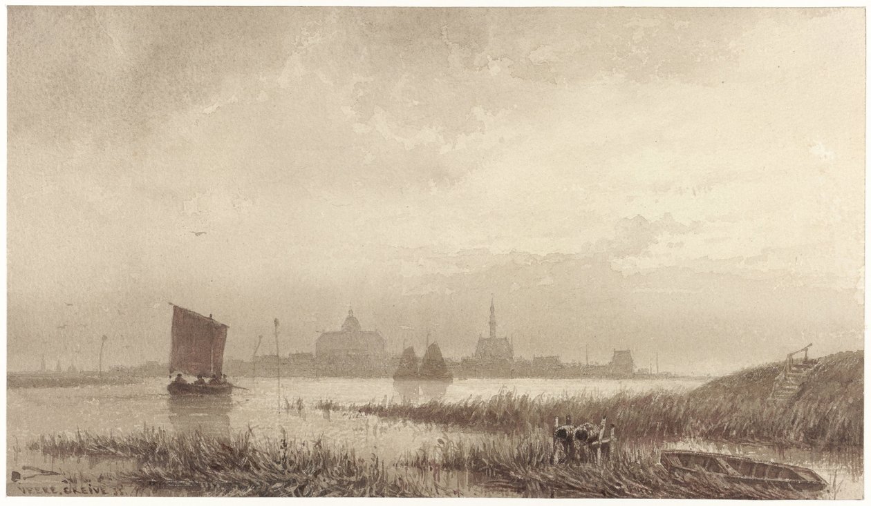 Udsigt over Veere af Petrus Franciscus Greive