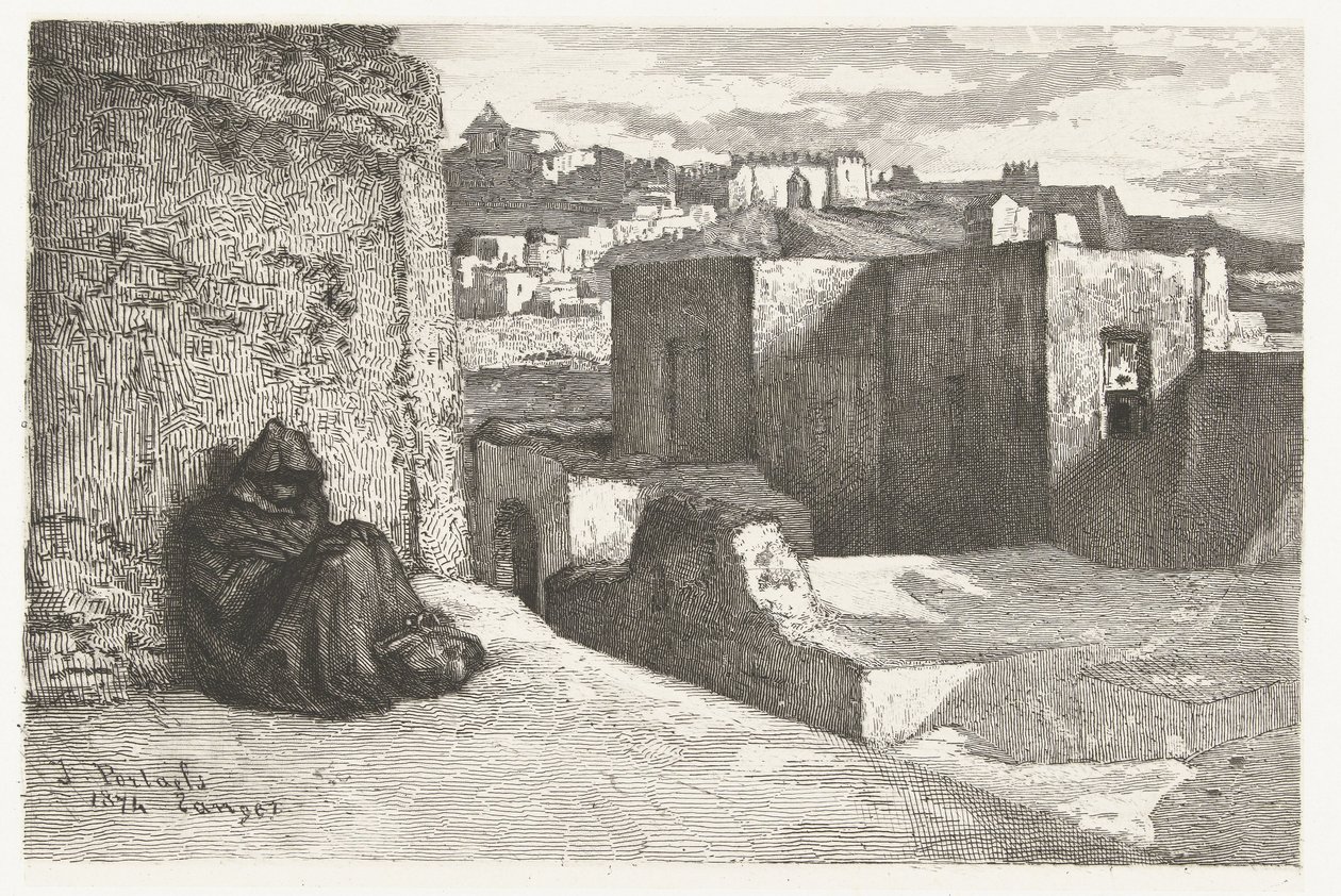 Udsigt over Tanger af Petrus Johannes Arendzen (attributed to)