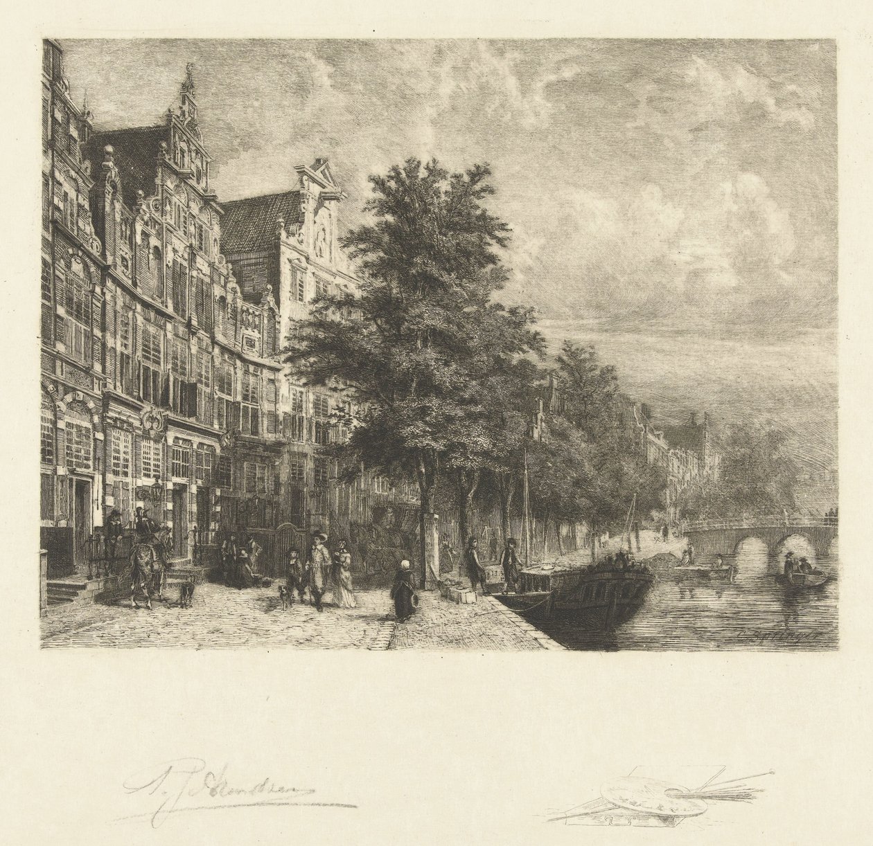 Udsigt over Herengracht af Petrus Johannes Arendzen