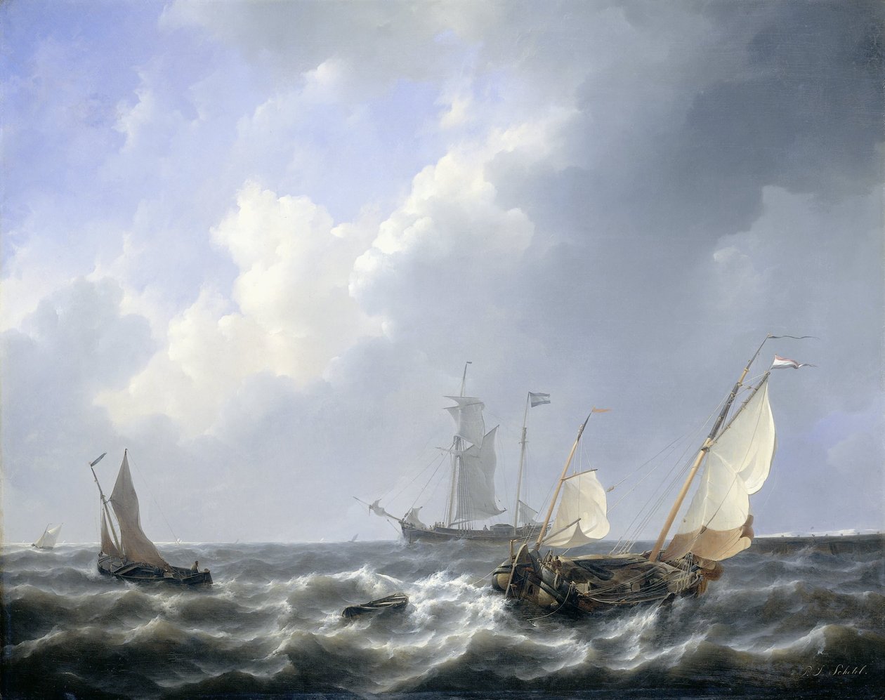 Havlandskab fra Zeeland Waters, nær øen Schouwen af Petrus Johannes Schotel