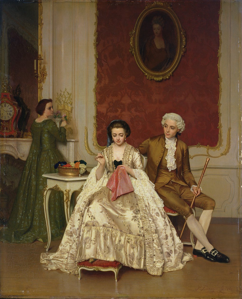 Jalousi, 1861 af Petrus Renier Hubertus Knarren