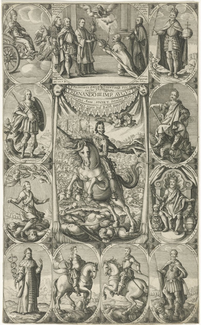 Allegorisk fremstilling af kejser Ferdinand III af Petrus Rucholle