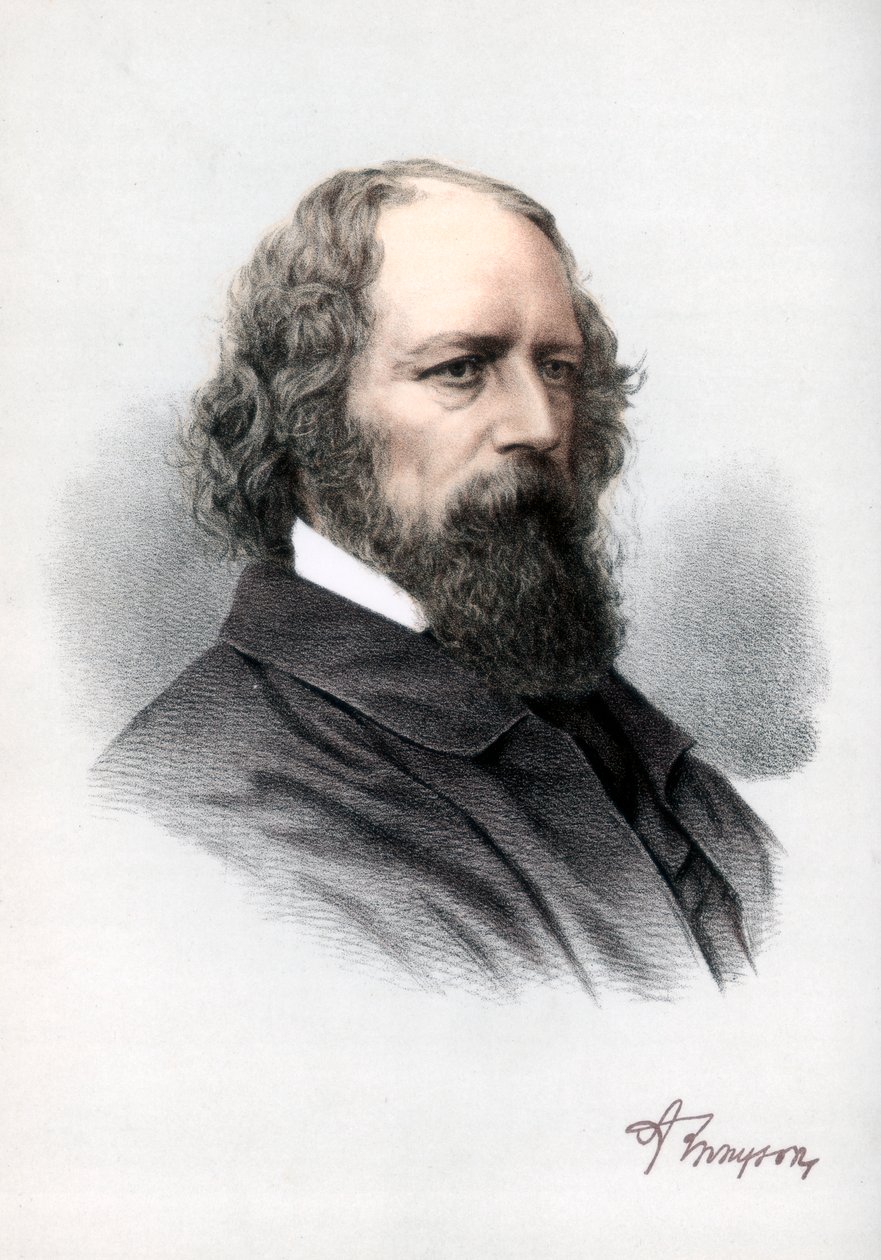 Alfred Tennyson, 1. Baron Tennyson, engelsk digter, c1890. af Petter and Galpin Cassell