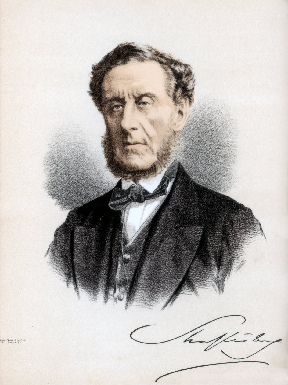 Anthony Ashley Cooper, 7. jarl af Shaftesbury, engelsk politiker og filantrop, c1890. af Petter and Galpin Cassell