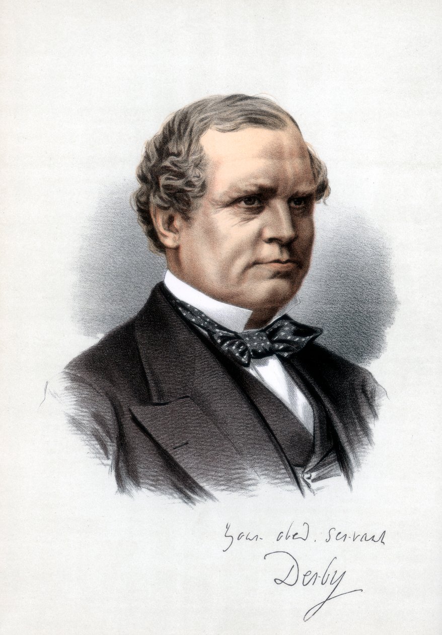 Edward Henry Stanley, 15. jarl af Derby, Storbritanniens premierminister, c1890. af Petter and Galpin Cassell
