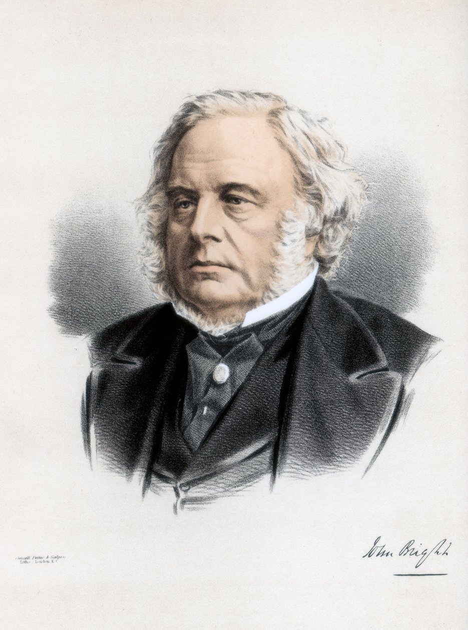 John Bright, britisk radikal og liberal statsmand, c1890. af Petter and Galpin Cassell