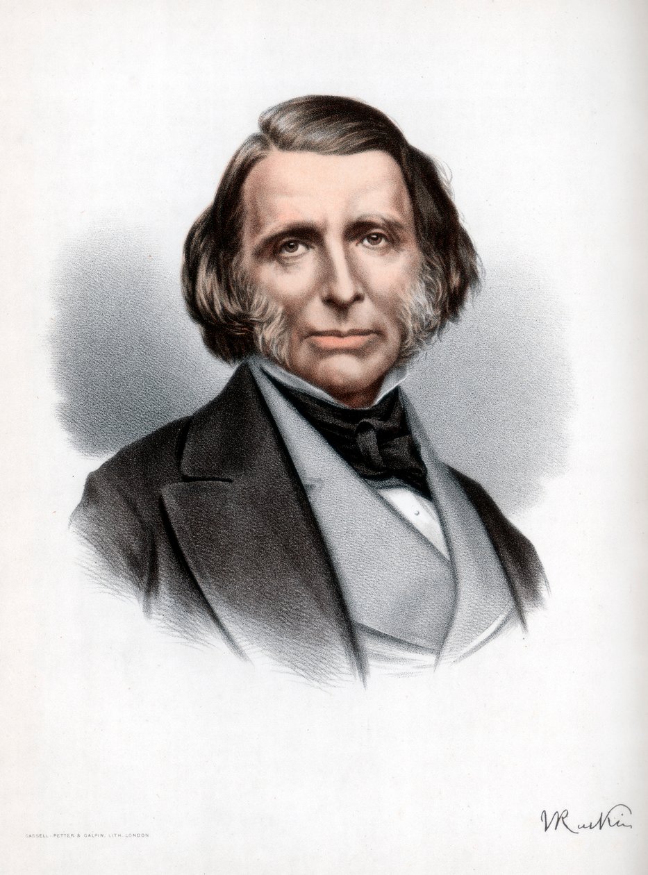 John Ruskin, britisk forfatter, digter, kunstner og kritiker, c1890. af Petter and Galpin Cassell